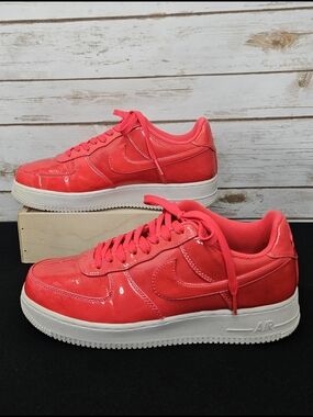 Nike Air Force One Red Patent Leather Size 8.5